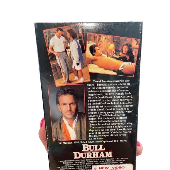 Bull Durham VHS Unopened Factory Sealed Kevin Costner Susan Sarandon - Picture 2 of 2